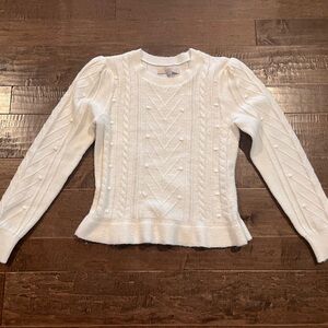 Peplum Loft Cream Sweater